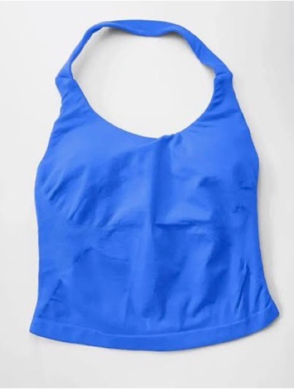EUC Bright Blue Halter Small Crop Top Y2K Going Out Summer Stretch Tank Trendy